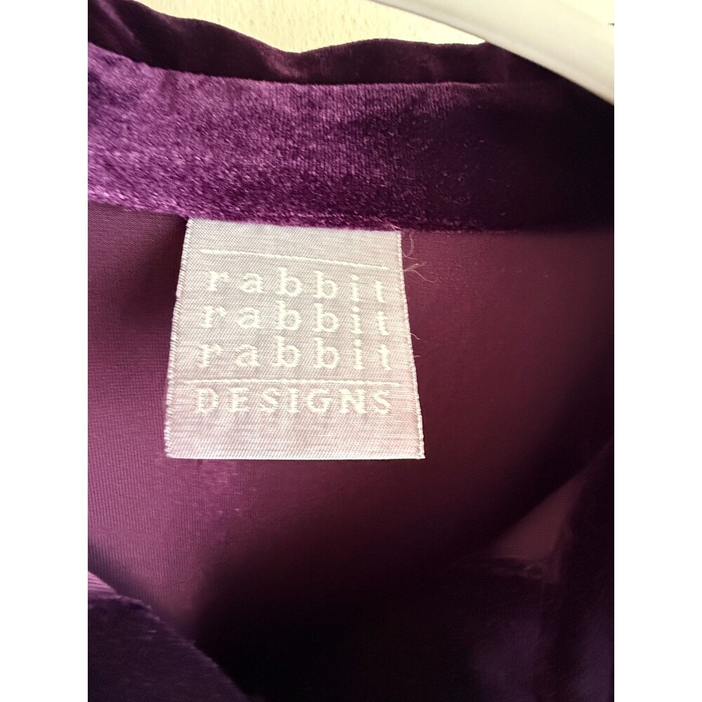 Purple velvet shirt dress - 4P - Picture 3 of 5